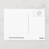 Nostalgische Grant Woods Painting Postcard Postkarte (Rückseite)