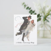 Nostalgische Hochzeitstag - Feierlichkeiten zum Ja Einladung (Stehend Vorderseite)