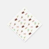 Nostalgische Ice Cream Parlor Geburtstag Party Serviette (Ecke)