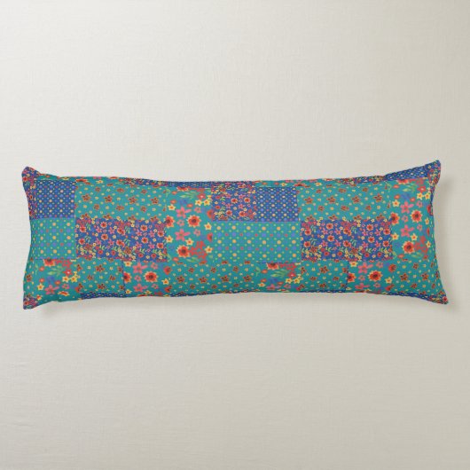 Nostalgische Imitate Patchwork Body Pillow Seitenschläferkissen (Rückseite)