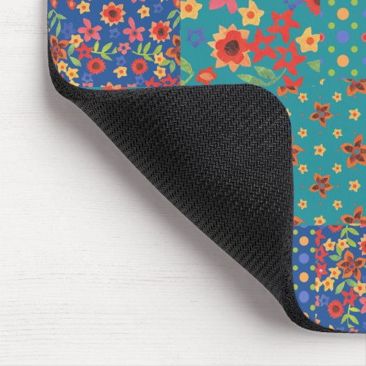 Nostalgische Imitate Patchwork Patterns Mousepad (Ecke)