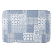 Nostalgische Indigo Imitate Patchwork Large Bath M Badematte (Vorderseite)