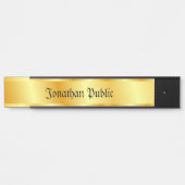 Nostalgische Kalligrafie-Skript Elegantes Goldenes Türschild (Vorderseite )