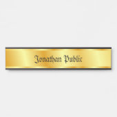 Nostalgische Kalligrafie-Skript Elegantes Goldenes Türschild (Vorderseite )