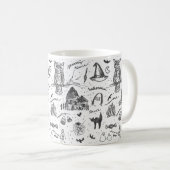 Nostalgische klassische Halloween-Tasse Kaffeetasse (VorderseiteRechts)