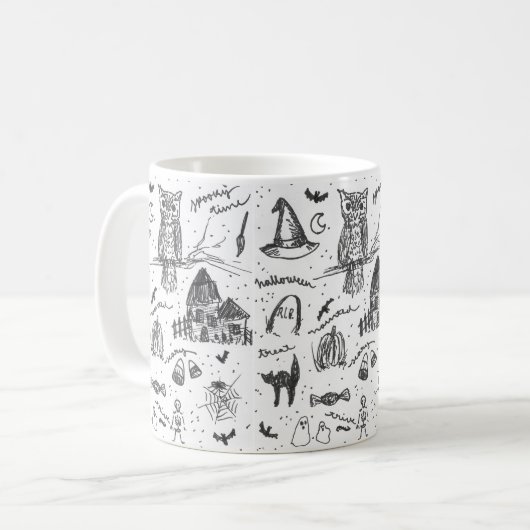 Nostalgische klassische Halloween-Tasse Kaffeetasse (Vorderseite Links)