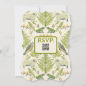 Nostalgische Landschaft in Frische Grüntöne und Ge Einladung (Rückseite)