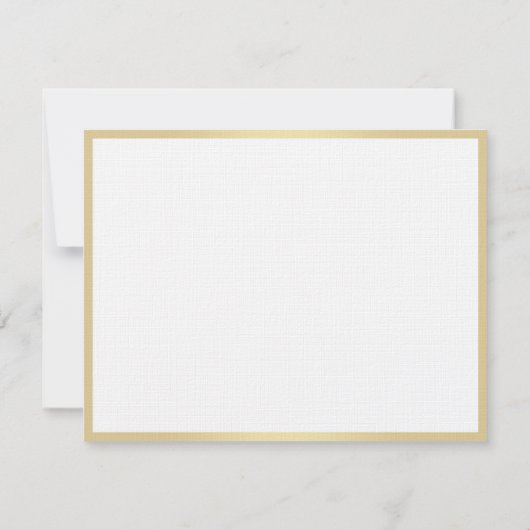 Nostalgische Look Gold Calligraphy Script-Vorlage Mitteilungskarte (Rückseite)