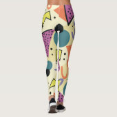 Nostalgische Memphis Retro-Formen Leggings (Rückseite)
