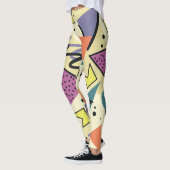 Nostalgische Memphis Retro-Formen Leggings (Links)
