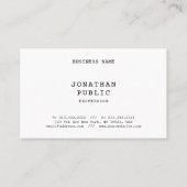 Nostalgische Minimalistische Elegante klassische V Visitenkarte (Vorderseite)