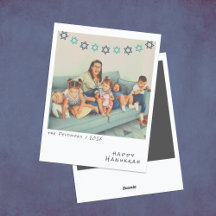 Nostalgische Momentan Foto Hanukkah Holiday Card