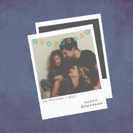Nostalgische Momentan Foto Hanukkah Holiday Card Feiertagskarte
