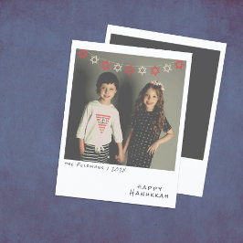 Nostalgische Momentan Foto Hanukkah Holiday Card Feiertagskarte