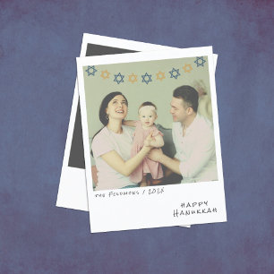 Nostalgische Momentan Foto Hanukkah Holiday Card Feiertagskarte