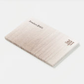 Nostalgische Monogram Template Custom Wood Look Post-it Klebezettel (angewinkelt)
