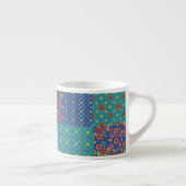Nostalgische Muster Faux-Patchwork-Espressotasse Espressotasse (Rechts)