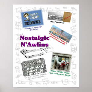 Nostalgische N'Awlins Klingeln Poster