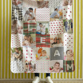 Nostalgische Patchwork-Erinnerungen: Quilt-Muster- Fleecedecke