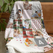 Nostalgische Patchwork-Erinnerungen: Quilt-Muster- Fleecedecke