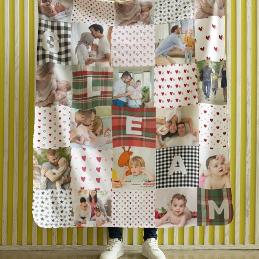 Nostalgische Patchwork-Erinnerungen: Quilt Pattern Fleecedecke