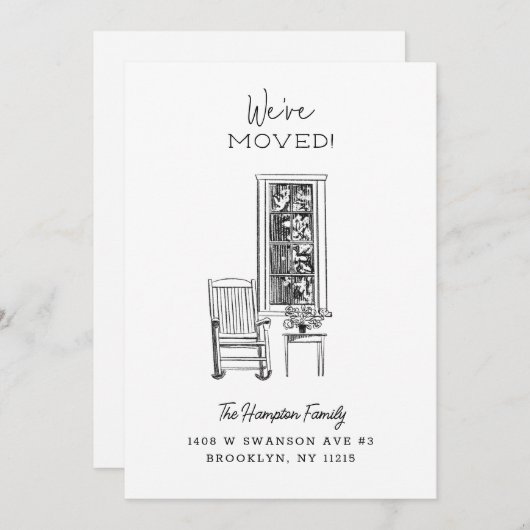 Nostalgische Porch Vignette Sketch Zeichnend Ankündigung (Vorne/Hinten)