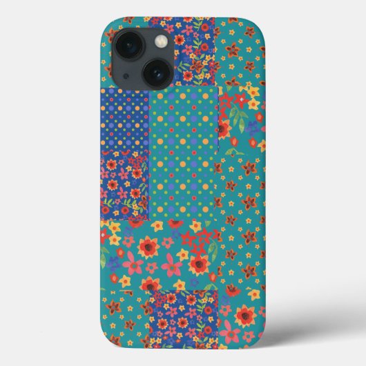 Nostalgische Prints Faux-Patchwork-iPhone-6-Hülle Case-Mate iPhone Hülle (Rückseite)