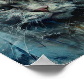 Nostalgische Regenkatze Poster (Ecke)