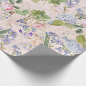 Nostalgische Rose aus der Antike - Rosa Bouquets Geschenkpapier (Ecke)