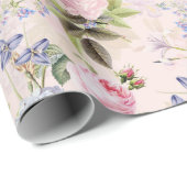 Nostalgische Rose aus der Antike - Rosa Bouquets Geschenkpapier (Rolleneckpunkt)