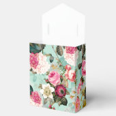 Nostalgische Rose Muster Minze Geschenkschachtel (Geöffnet)
