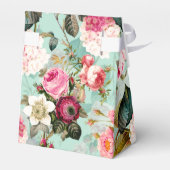Nostalgische Rose Muster Minze Geschenkschachtel (Rückseite)