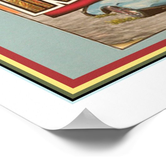 Nostalgische Route 66 Poster (Ecke)