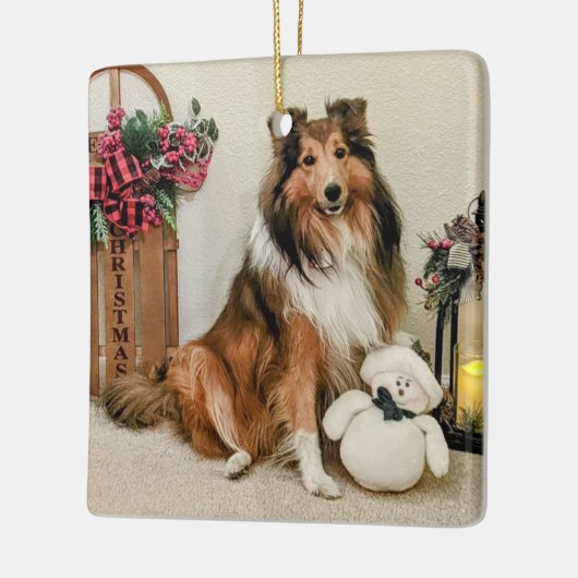 nostalgische Schutzhütte Keramikornament (Links)