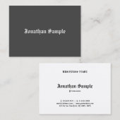 Nostalgische Schwarz-weiße Vorlage für altenglisch Visitenkarte (Vorne/Hinten)