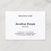 Nostalgische Schwarz-weiße Vorlage für altenglisch Visitenkarte (Rückseite)