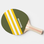 Nostalgische Streifen mit Namen Tischtennis Schläger (Seitenansicht)