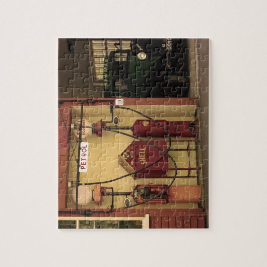 Nostalgische Tankstelle Puzzle (Vertikal)