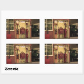 Nostalgische Tankstelle Rechteckiger Aufkleber (Blatt)