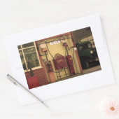 Nostalgische Tankstelle Rechteckiger Aufkleber (Umschlag)