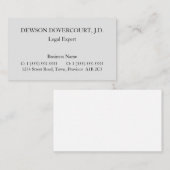 Nostalgische, traditionelle Visitenkarte (Vorne/Hinten)