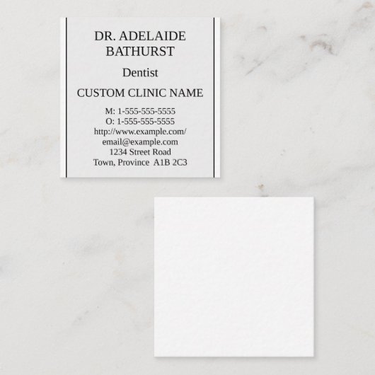 Nostalgische, traditionelle Visitenkarte (Vorne/Hinten)