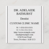 Nostalgische, traditionelle Visitenkarte (Vorderseite)