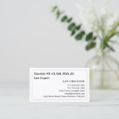 Nostalgische und Vintage Anwaltskarte Visitenkarte (Stehend Vorderseite)