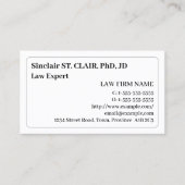 Nostalgische und Vintage Anwaltskarte Visitenkarte (Vorderseite)