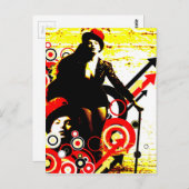 Nostalgische Verführung - juckender Performer Postkarte (Vorne/Hinten)