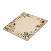 Nostalgische Vintage Herbarium-Blume Fliese (Seite)