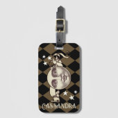 Nostalgische Vintage Steampunk-Fantasie Gepäckanhänger (Vorderseite Vertikal)