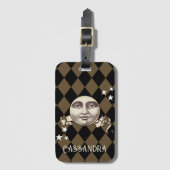 Nostalgische Vintage Steampunk-Fantasie Gepäckanhänger (Vorderseite Vertikal)