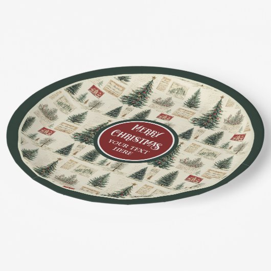 Nostalgische Vintage Teller mit individuelle Name (Schrägansicht)